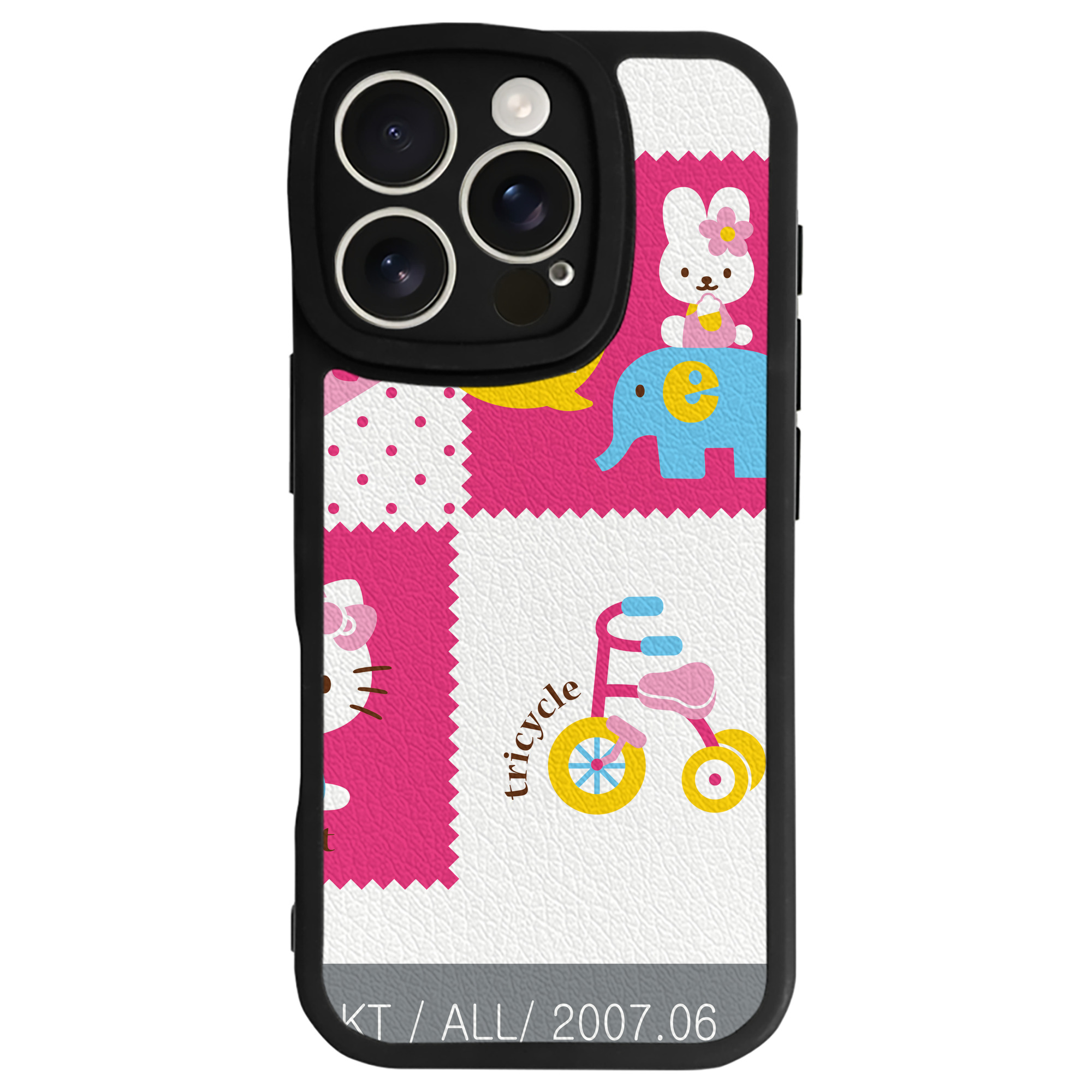 （画像用） Hello Kitty ハローキティ 【iPhone 16シリーズ対応】シリコンスマホケース（レザー調） 材質：シリコン